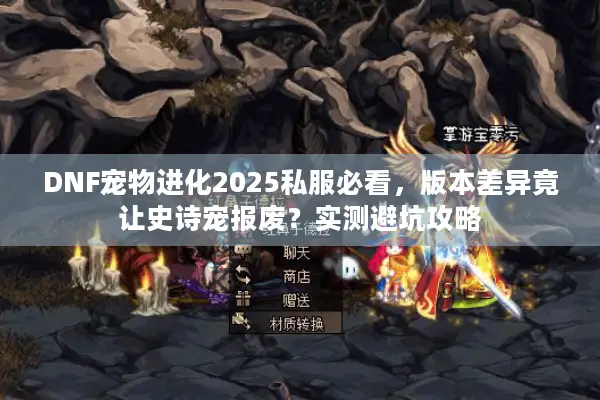 DNF宠物进化2025私服必看，版本差异竟让史诗宠报废？实测避坑攻略