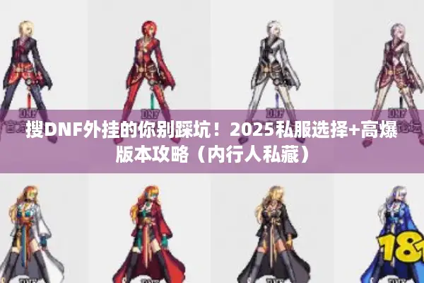 搜DNF外挂的你别踩坑！2025私服选择+高爆版本攻略（内行人私藏）