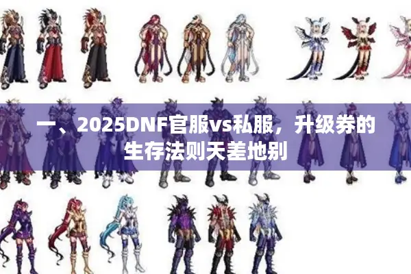 一、2025DNF官服vs私服，升级券的生存法则天差地别