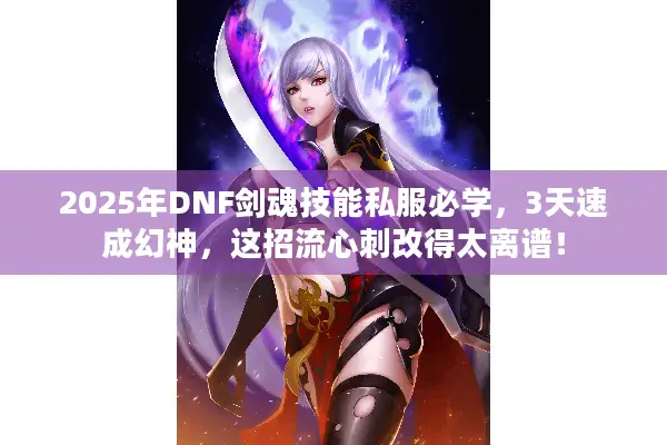 2025年DNF剑魂技能私服必学，3天速成幻神，这招流心刺改得太离谱！