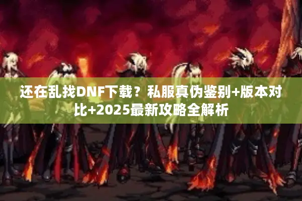 还在乱找DNF下载？私服真伪鉴别+版本对比+2025最新攻略全解析