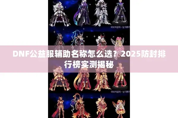 DNF公益服辅助名称怎么选？2025防封排行榜实测揭秘