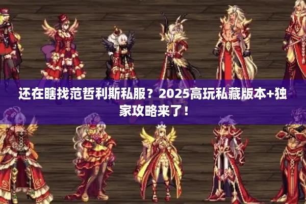 还在瞎找范哲利斯私服？2025高玩私藏版本+独家攻略来了！