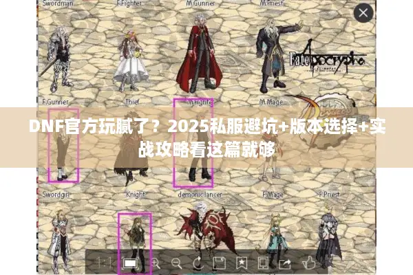 DNF官方玩腻了？2025私服避坑+版本选择+实战攻略看这篇就够