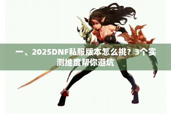 一、2025DNF私服版本怎么挑？3个实测维度帮你避坑