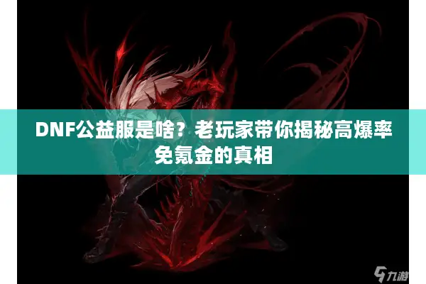 DNF公益服是啥？老玩家带你揭秘高爆率免氪金的真相