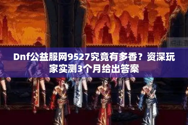 Dnf公益服网9527究竟有多香？资深玩家实测3个月给出答案