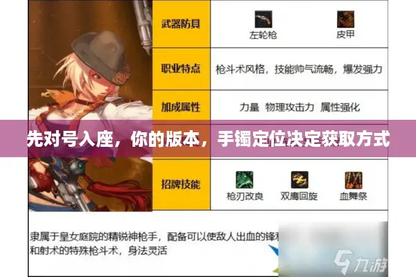 先对号入座，你的版本，手镯定位决定获取方式