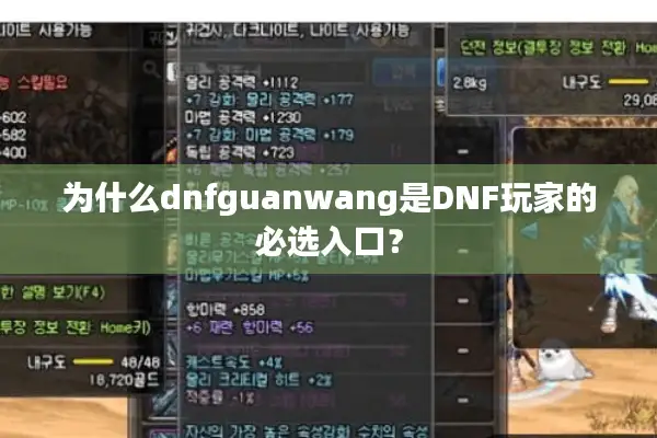 为什么dnfguanwang是DNF玩家的必选入口？