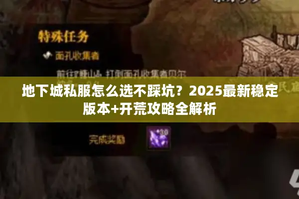 地下城私服怎么选不踩坑？2025最新稳定版本+开荒攻略全解析