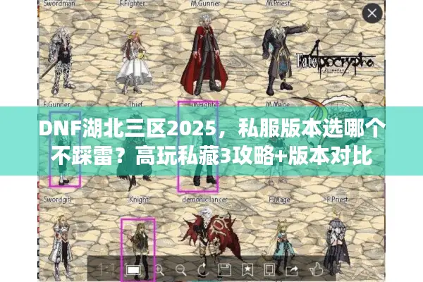 DNF湖北三区2025，私服版本选哪个不踩雷？高玩私藏3攻略+版本对比