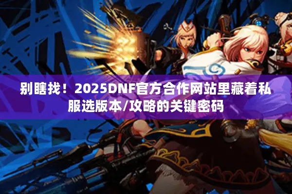 别瞎找！2025DNF官方合作网站里藏着私服选版本/攻略的关键密码