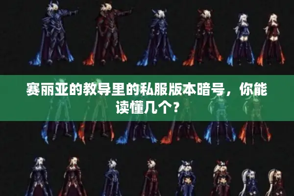 赛丽亚的教导里的私服版本暗号，你能读懂几个？