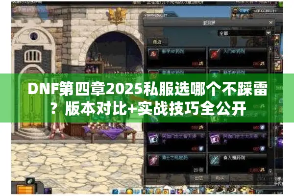 DNF第四章2025私服选哪个不踩雷？版本对比+实战技巧全公开