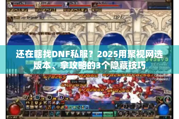 还在瞎找DNF私服？2025用聚视网选版本、拿攻略的3个隐藏技巧
