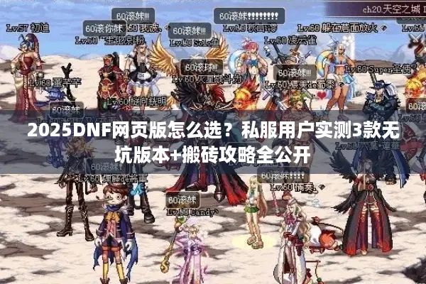 2025DNF网页版怎么选？私服用户实测3款无坑版本+搬砖攻略全公开