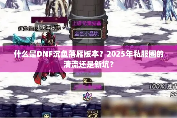 什么是DNF沉鱼落雁版本？2025年私服圈的清流还是新坑？