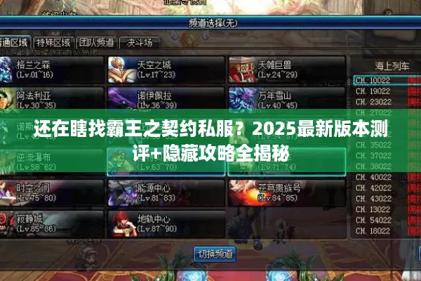 还在瞎找霸王之契约私服？2025最新版本测评+隐藏攻略全揭秘