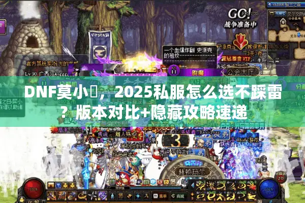DNF莫小囧，2025私服怎么选不踩雷？版本对比+隐藏攻略速递