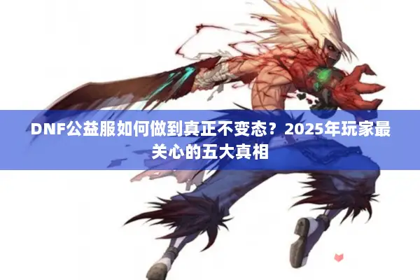 DNF公益服如何做到真正不变态？2025年玩家最关心的五大真相