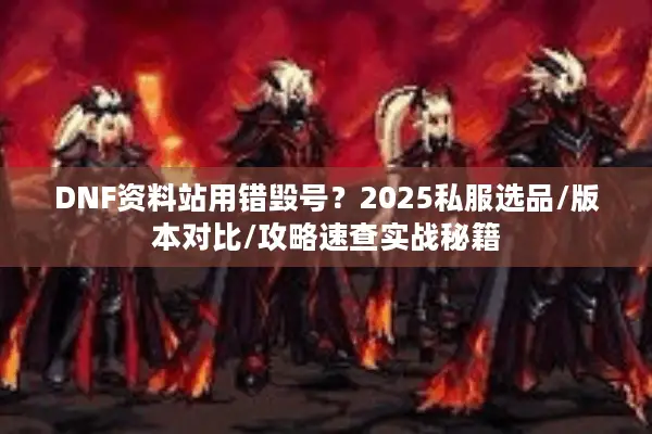 DNF资料站用错毁号？2025私服选品/版本对比/攻略速查实战秘籍