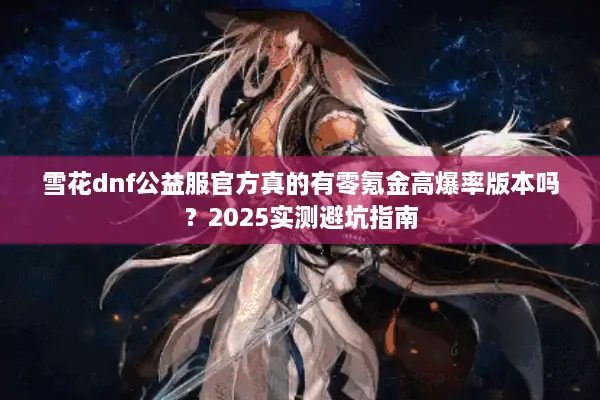 雪花dnf公益服官方真的有零氪金高爆率版本吗？2025实测避坑指南