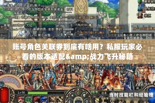 账号角色关联券到底有啥用？私服玩家必看的版本适配&战力飞升秘籍