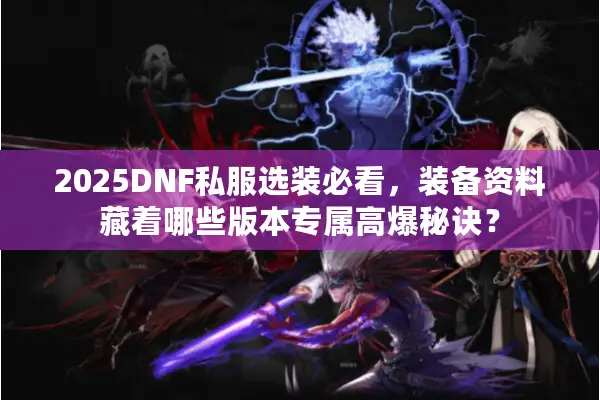 2025DNF私服选装必看，装备资料藏着哪些版本专属高爆秘诀？