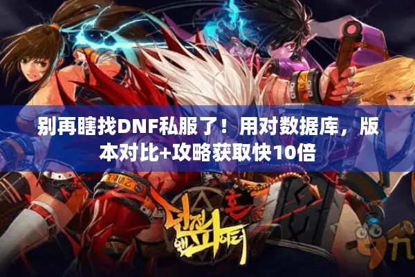 别再瞎找DNF私服了！用对数据库，版本对比+攻略获取快10倍