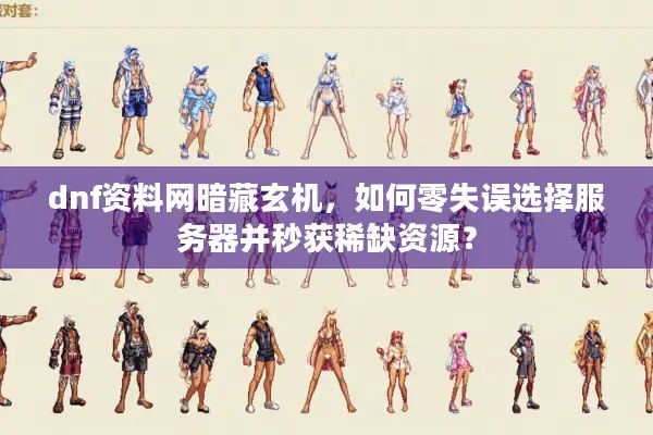 dnf资料网暗藏玄机，如何零失误选择服务器并秒获稀缺资源？
