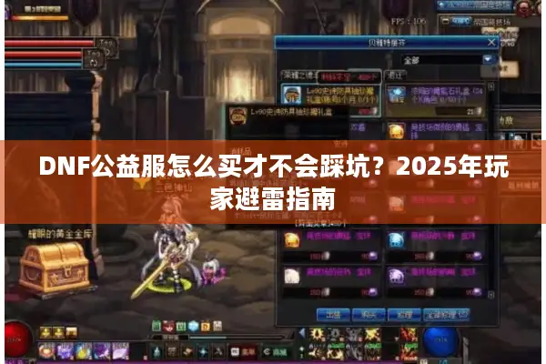 DNF公益服怎么买才不会踩坑？2025年玩家避雷指南