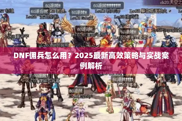 DNF佣兵怎么用？2025最新高效策略与实战案例解析