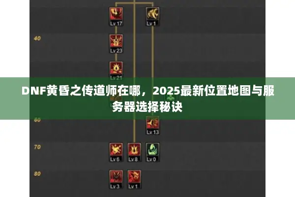 DNF黄昏之传道师在哪，2025最新位置地图与服务器选择秘诀