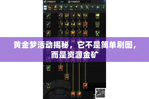 黄金梦活动揭秘，它不是简单刷图，而是资源金矿