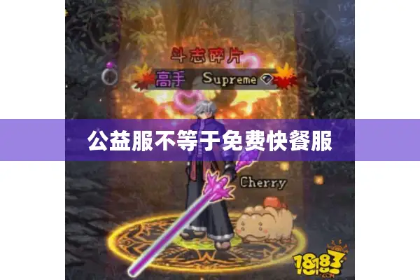 公益服不等于免费快餐服