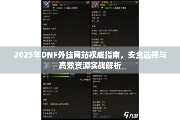 2025年DNF外挂网站权威指南，安全选择与高效资源实战解析