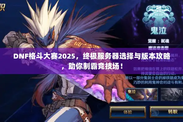 DNF格斗大赛2025，终极服务器选择与版本攻略，助你制霸竞技场！