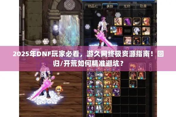 2025年DNF玩家必看，游久网终极资源指南！回归/开荒如何精准避坑？