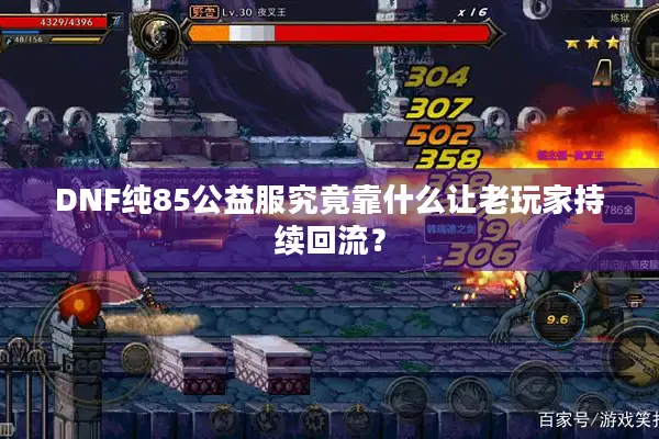 DNF纯85公益服究竟靠什么让老玩家持续回流？