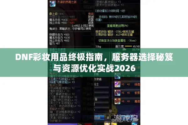 DNF彩妆用品终极指南，服务器选择秘笈与资源优化实战2026