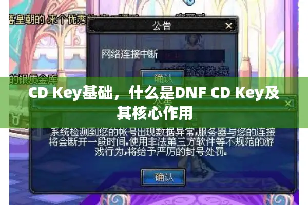 CD Key基础，什么是DNF CD Key及其核心作用