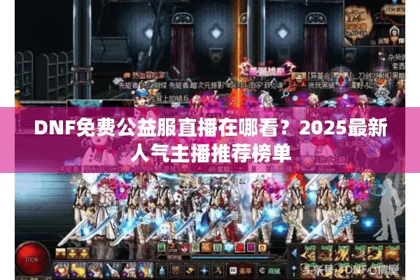 DNF免费公益服直播在哪看？2025最新人气主播推荐榜单