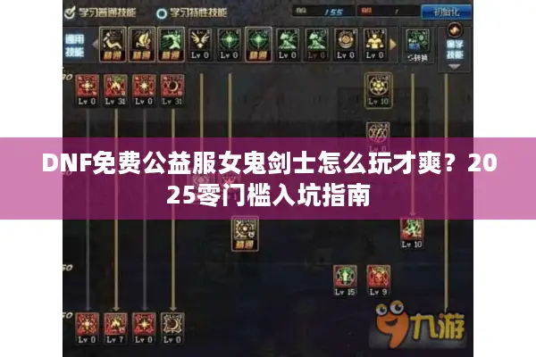 DNF免费公益服女鬼剑士怎么玩才爽？2025零门槛入坑指南