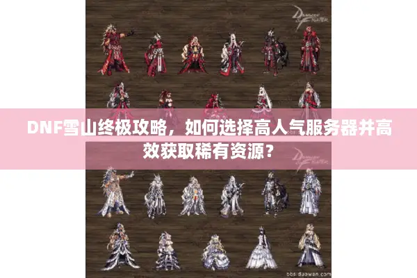 DNF雪山终极攻略，如何选择高人气服务器并高效获取稀有资源？