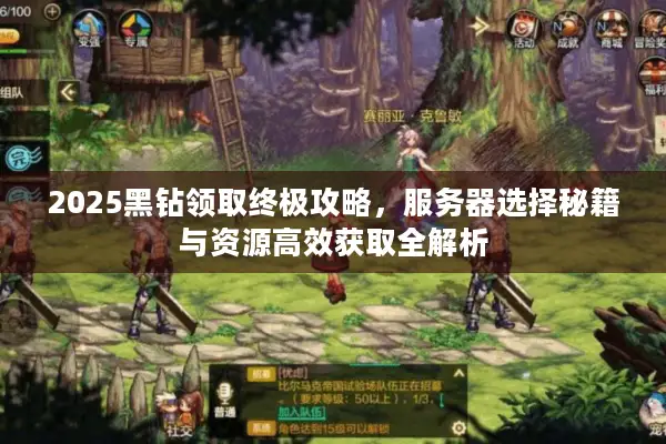 2025黑钻领取终极攻略，服务器选择秘籍与资源高效获取全解析
