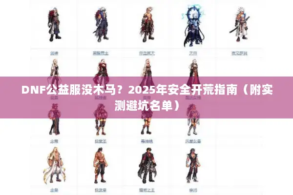 DNF公益服没木马？2025年安全开荒指南（附实测避坑名单）