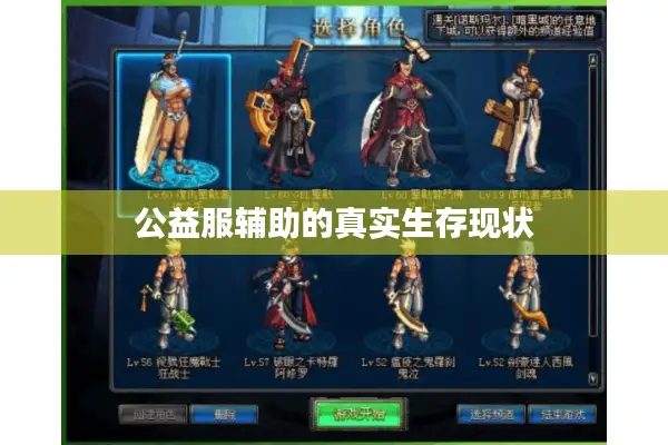 公益服辅助的真实生存现状