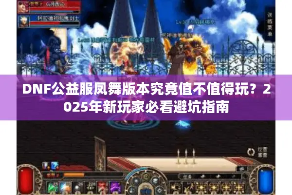 DNF公益服凤舞版本究竟值不值得玩？2025年新玩家必看避坑指南