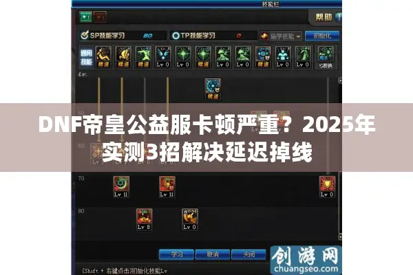 DNF帝皇公益服卡顿严重？2025年实测3招解决延迟掉线