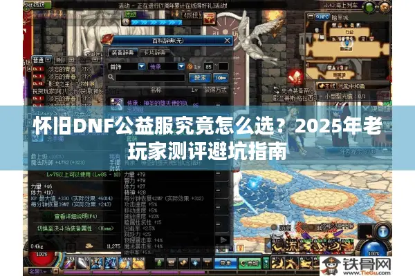 怀旧DNF公益服究竟怎么选？2025年老玩家测评避坑指南